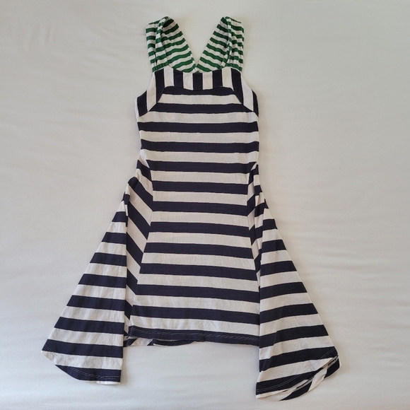 Anthropologie HWR Monogram Split Striped Size XS Dress Green Black - Picture 1 of 11